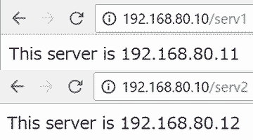 URL での振り分け結果
