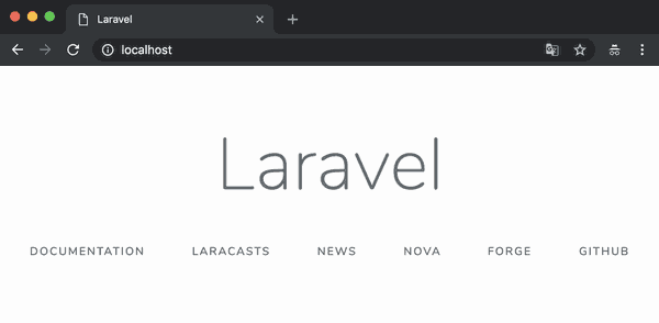 Laravel 初期画面
