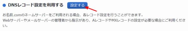 DNS レコード設定を利用する
