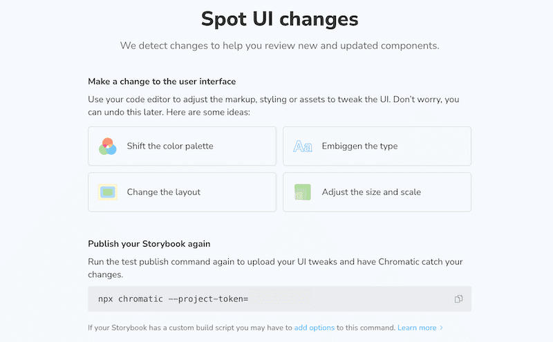 Spot UI changes