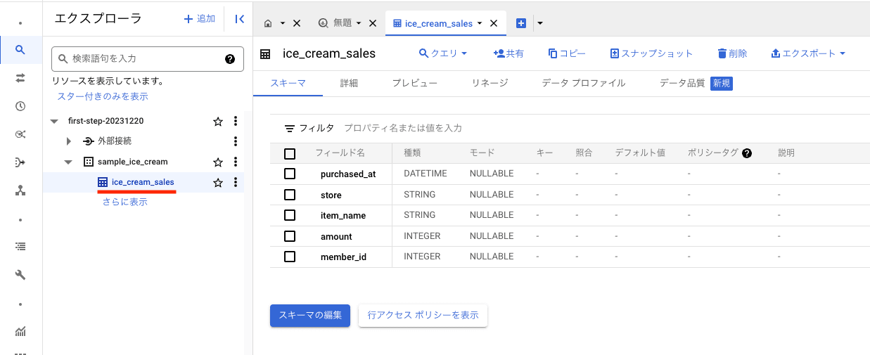コンソール画面