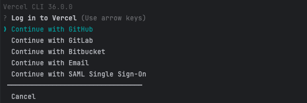 ターミナル画面