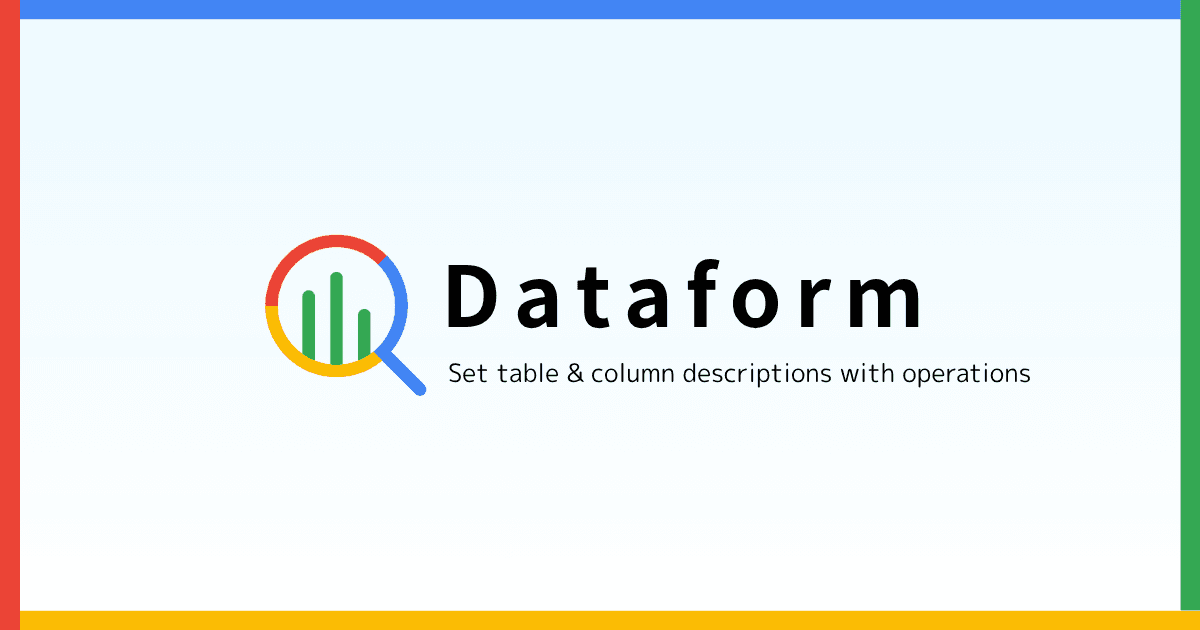 Dataform の operations で DTS 転送先テーブルに description を設定する