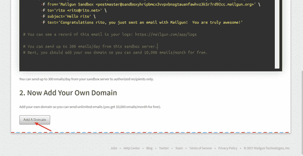 「NowAddYourOwnDomain 」をクリック