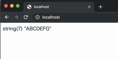 Configure クラスから環境変数出力確認