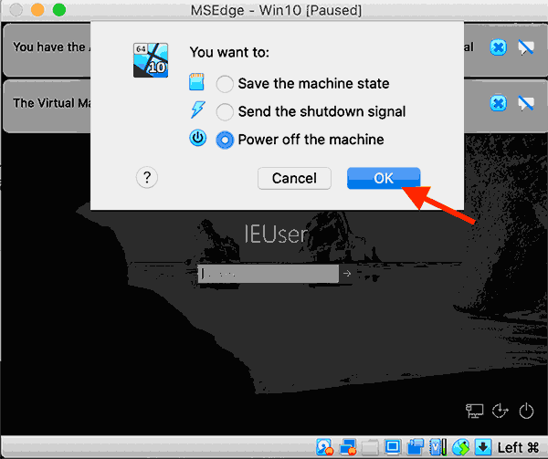 VMシャットダウン