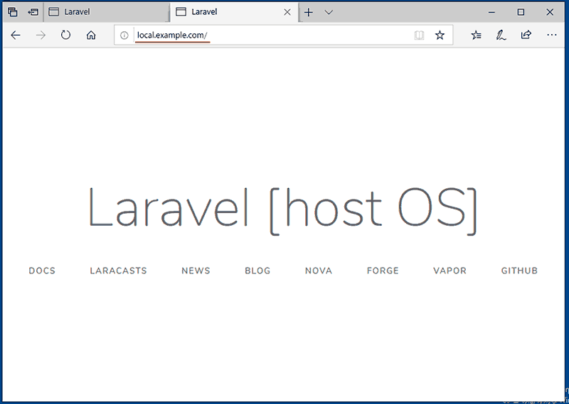 IPではなくドメインでブラウザからアクセス