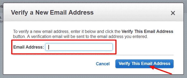 Verify This Email Address ボタン